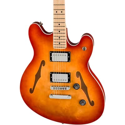Squier Affinity Series Starcaster Deluxe Electric Guitar. Maple Fingerboard, Sienna Sunburst TGF33 image 2