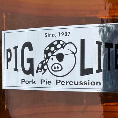 Pork Pie Pig Lite Amber Acrylic Snare Drum – 13" x 7" image 4