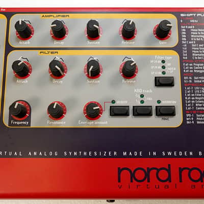 Nord Rack 2 16-Voice Rackmount Virtual Analog Synthesizer 1997 - 2003 - Red image 3