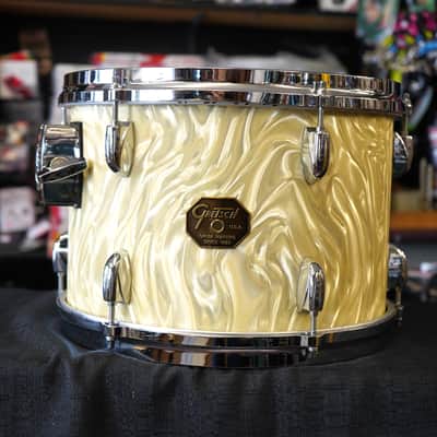 Vintage 1970s Gretsch USA Custom 13" Maple Tom (Stop Sign Badge) - Yellow Satin Flame image 1