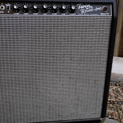 Fender '65 Twin Reverb Reissue 85-Watt 2x12" Guitar Combo 2008 - Black AC072543 with Footswitch image 8