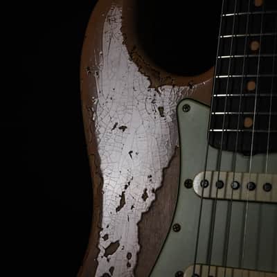 Fender Custom Shop Limited Edition '59 Stratocaster Super Heavy Relic- Aged Dirty Shell Pink/ Chocolate 3 Tone Sunburst 2025 (CZ585212) image 14