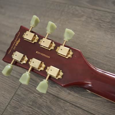 Upgraded Vintage V100-IT W/ Gibson 61 Burstbucker Pickups Kluson CTS pots Series Single Cut Iced Tea image 8