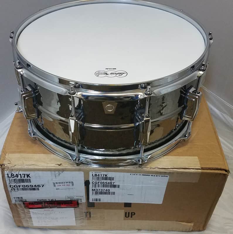 Ludwig *Pre-Order* Black Beauty 6.5x14" Hammered Brass Snare Drum w/Imperial Lugs LB417K | NEW | Made in the USA | Special Order | Authorized Dealer image 1