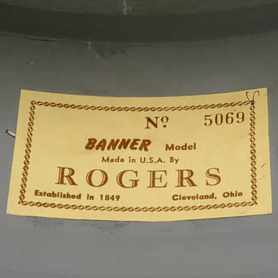 Rogers Cleveland 5x14"6Ply Jasper Maple Shell Banner Model Snare Drum Vintage60s image 12