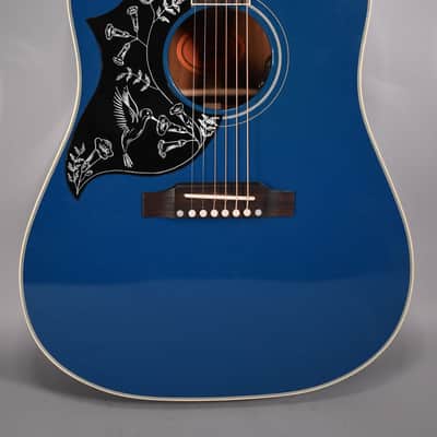 2021 Gibson Custom Shop Ltd Ed Hummingbird Acoustic-Electric Guitar | Big Sky Blue Finish W/OHSC image 4