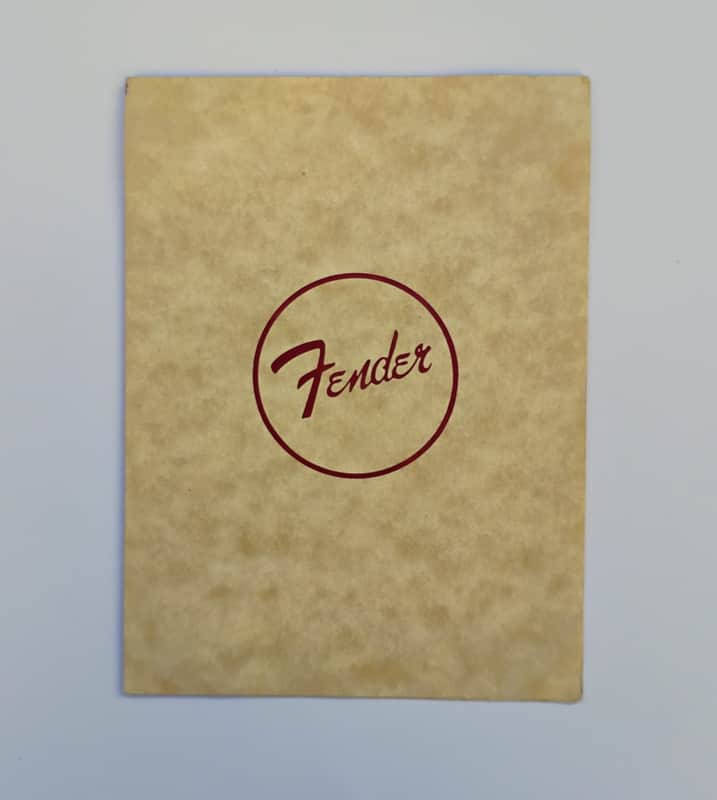 Original Fender Vintage Re-issue Nitrocellulose Lacquer Booklet - P/N 027620 image 1