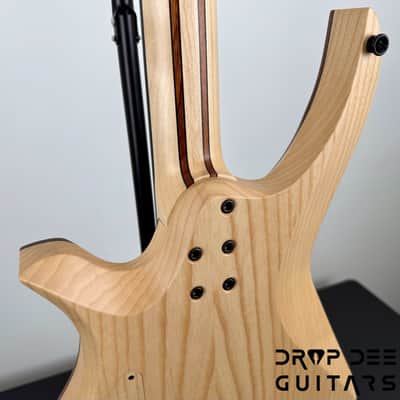 Infinia Neptune Headless Electric Guitar w/ Bag - Black Walnut image 15
