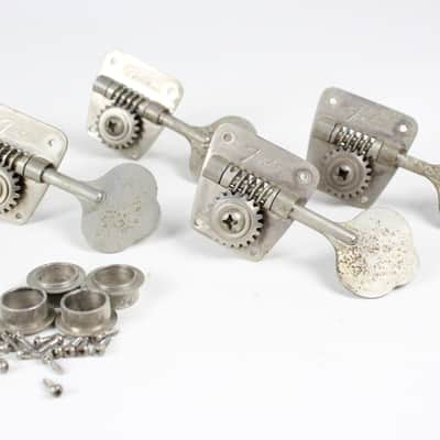 1968-1972 Vintage Fender Jazz/Telecaster/Precision Bass PBass ~NICKEL TUNERS~ Set 1969,1970,1971 image 1