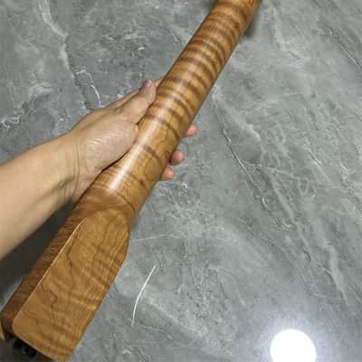 Wheel truss AAAA 22fret Roasted Flame Maple Electric guitar neck part locking nut image 5