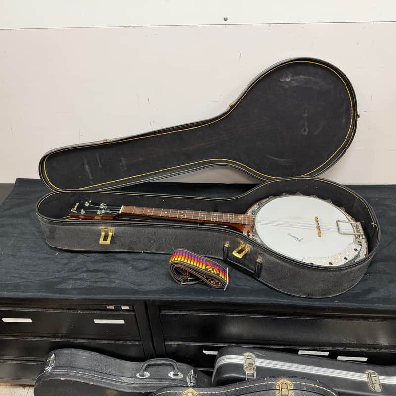 Vintage Framus 4-string Tenor Banjo with Resonator & Case | Reverb