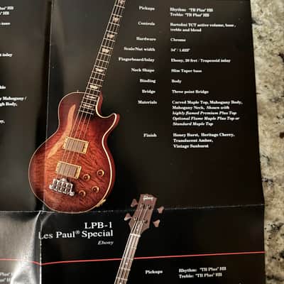 Gibson Nikki Sixx Bass Poster 1993 EB-750 650 Thunderbird IV Les Paul deluxe premium Plus 5 string Special LPB1 Standard 2 image 10