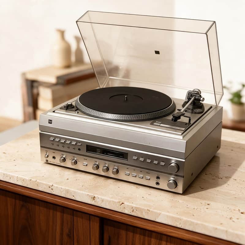 DUAL CS-505-2 + CR-1230 Rare Vintage Turntable + Receiver Set Stereo Warranty