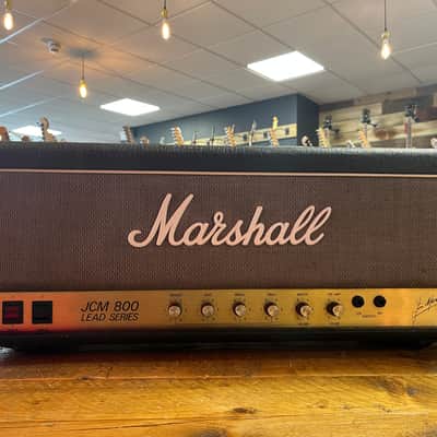 Marshall JCM 800 Lead Series Model 2203 100-Watt Master Volume Head 1986 original Black Tolex image 2