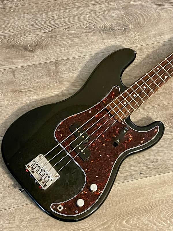 Tokai Hard Puncher Precision Bass with Black Finish and Tortoise