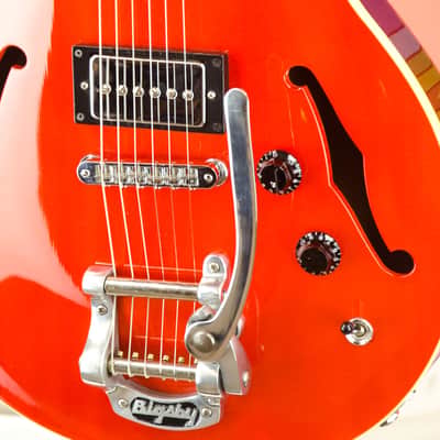 Used 2001 Hamer Newport Electric - Orange Sparkle Guitar, Hard Case image 8