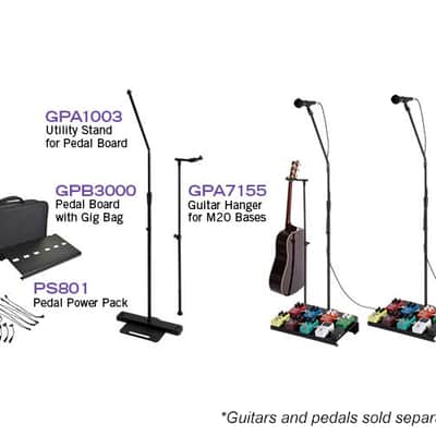 OnStage Live Rig Bundle Mic + Guitar Stand + Guitar Pedalboard with Power Supply image 2