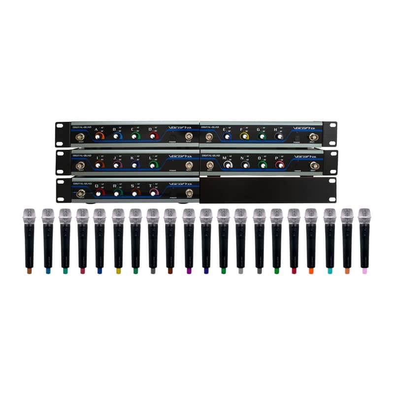 VocoPro Digital-Acapella-20 Twenty Channel UHF Wireless Handheld Microphone System image 1