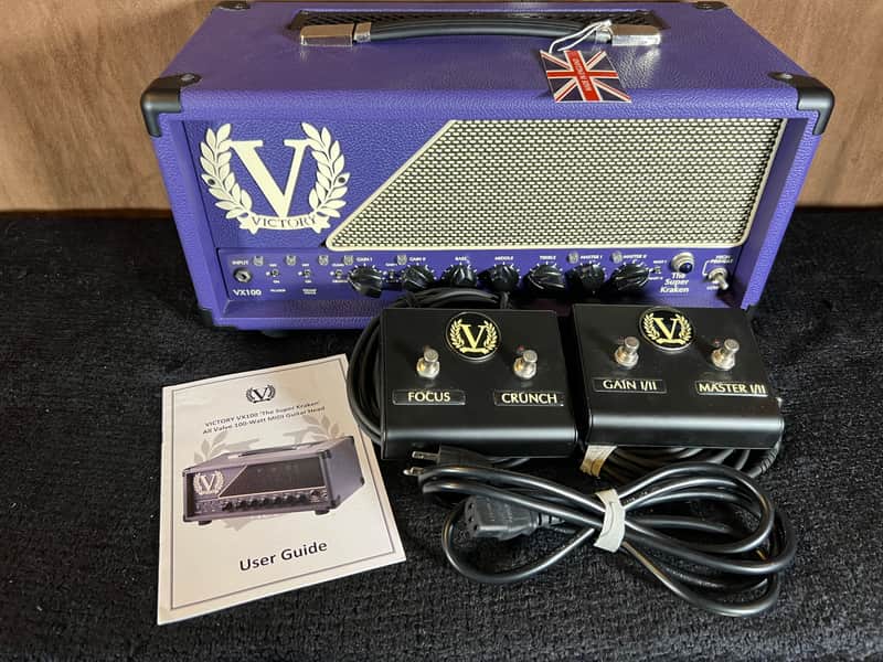 HEAD ONLY Victory Amps VX100 The Super Kraken - Purple chassis with purple tolex covering. image 1