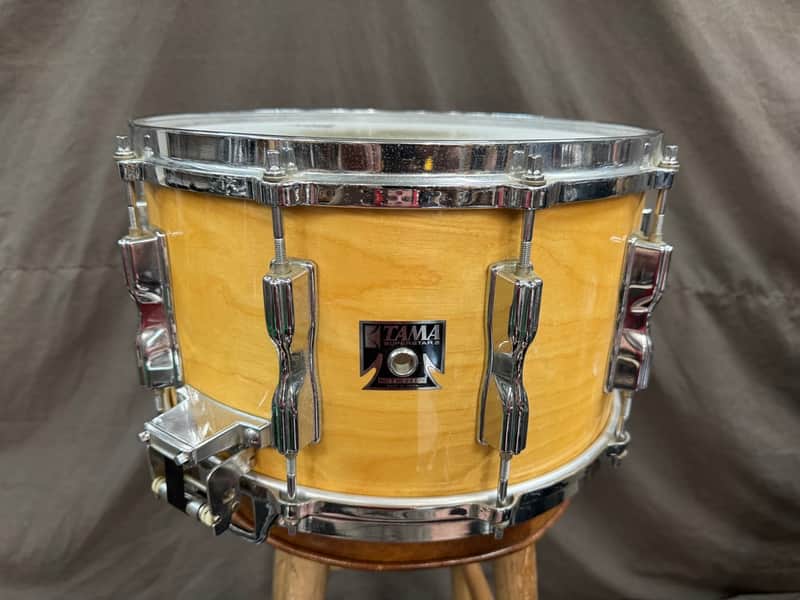 Tama AW458 Superstar Mastercraft Artwood Birch 8x14" Snare Drum with Roller-Action Strainer 1981 - 1986 - Super Maple image 1
