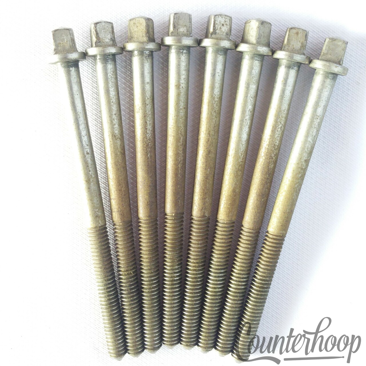 Slingerland 8x 3 1/8" T-Rods 40s Radio King Snare Drum Tensioner Tom Nickel USA — main photograph