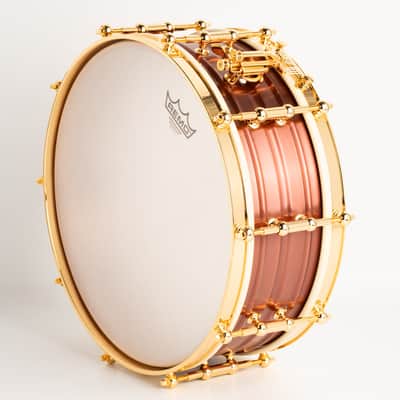 AK Drums Copper Shell Dresdner Type Orchestra Model / DeLuxe repro Copper Finish 5"x14" image 8