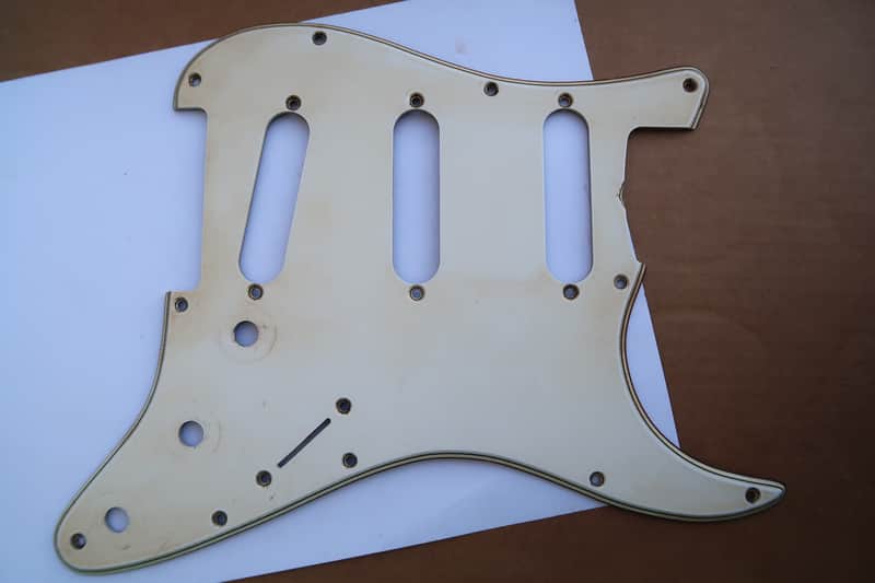62 Fender Stratocaster Pickguard 11 hole Celluloid Vintage White / Cream USA vintage RI 60 61 image 1