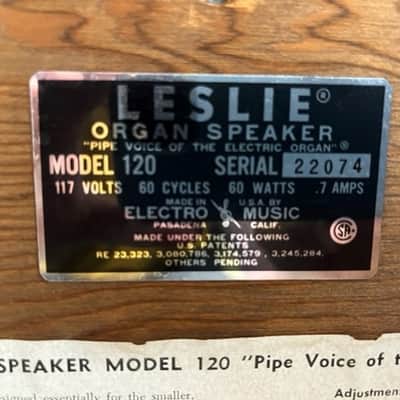 Leslie Organ Speaker Model 120 - Pair image 10