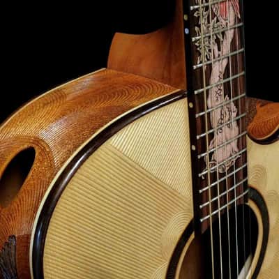 Blueberry Handmade Acoustic Guitar Jumbo Size - Alaskan Spruce and Mahogany - Built to Order image 5