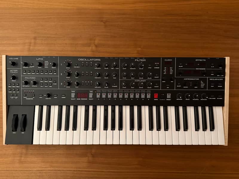 Sequential Trigon-6 49-Key 6-Voice Polyphonic Synthesizer 2022 - Present - Black with Wood Sides image 1