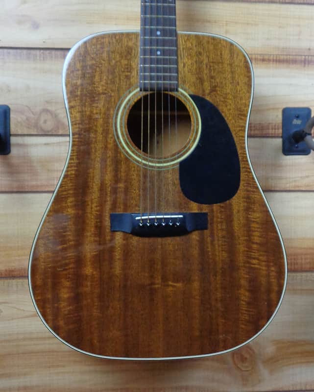 Used 1980s Sigma DM3M Dreadnought Acoustic Guitar Mahogany w/Chipboard Case image 1