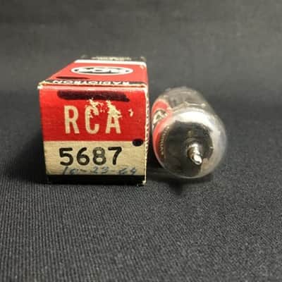 RCA 5687 Black Plates AUDIO Preamplifier VACUUM TUBE USA Tested 9.7018-D image 4