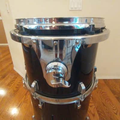 Ludwig Accent series 12 round x 10 inch rack tom gloss black excellent ! image 2