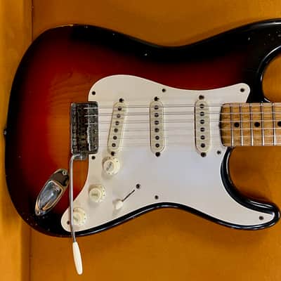Fender Stratocaster with Old & Original Maple Neck 1959 - Sunburst Very Old Refin image 13