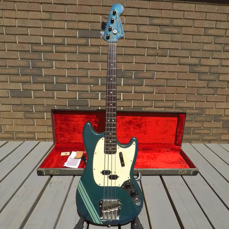 Collector 1968 Fender Mustang Bass Competition Burgundy One Owner image 1