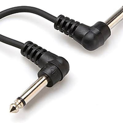 Hosa CFS-106 Guitar Patch Cable Molded Right-angle to Same - Black image 1
