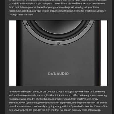 Dynaudio Contour 60.  Super Floorstanding Speakers image 11