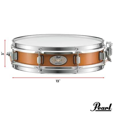 Pearl Piccolo Snare Drum 13 Inch x 3 Inch 6-ply Maple Shell, Liquid Amber (M1330114) image 3