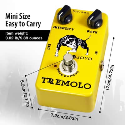 Joyo JF-09 Tremolo Guitar Pedal, Optical Photoelectric Circuit for Classic Tube Amp-Style Tremolo, True Bypass image 7