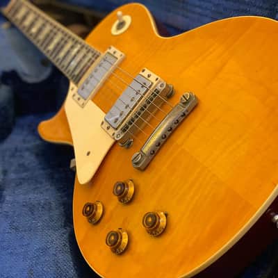 Very Rare Orville by Gibson Japanese Left-Handed Amberburst Les Paul Standard 1992 with HSC image 4
