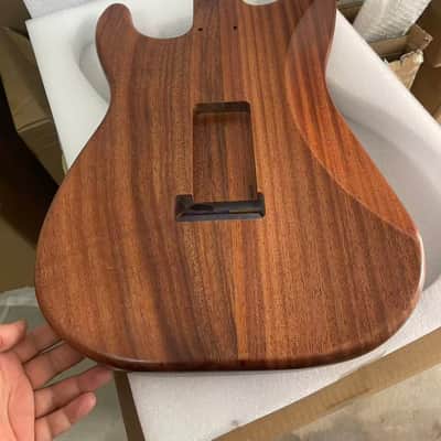 Burl Wood & Purple Epoxy Resin Guitar Body Single-Single-Humbucker pickup setup River table style Resin wood  resin veneer Mahogany strat Electric guitar body SSH image 7