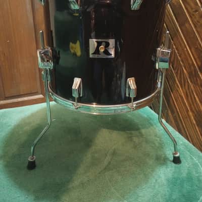 Rogers 16x16 Floor Tom 1980's - Black Wrap image 1