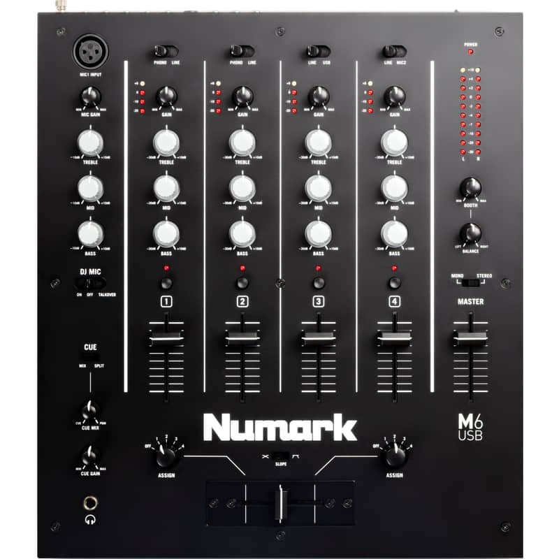 Numark M6 USB 4-channel DJ Mixer (Black) image 1