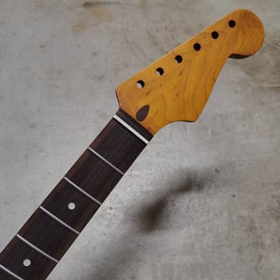 Roasted Maple Strat Neck fits fender Stratocaster body 21 frets 60s style image 1