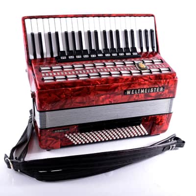 German Made Top Piano Accordion Weltmeister Serino - 120 bass, 16 registers (11 + 5 switches) + Shoulder Straps & Hard Case ~ LMMH - Video image 3