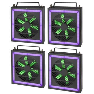 DJ Club Bar Dance Disco Lighting LED DMX RGB Fan Effect Lights Four Package image 1