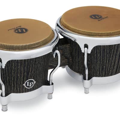 Latin Percussion LP Uptown CCII 7-1/4"-8-5/8" Bongos - Sculpted Ash Espresso Stain with Chrome Hardware (LP201SA) image 6