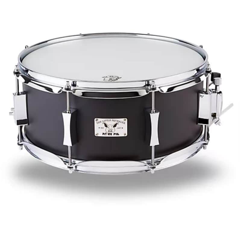 Pork Pie Little Squealer 6x14" Flat Black Steel Snare Drum image 1