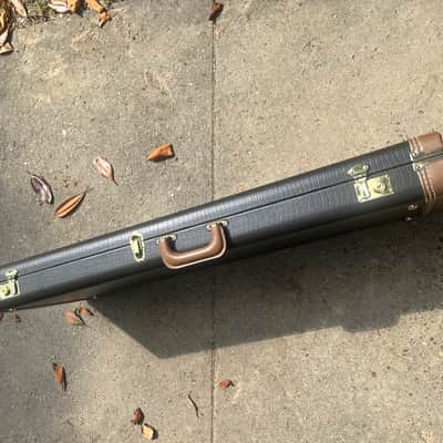G&G Stratocaster/Telecaster case - Dark Brown Snakeskin, Light Brown accents, Gold Piping, and Hunter Green Interior image 6
