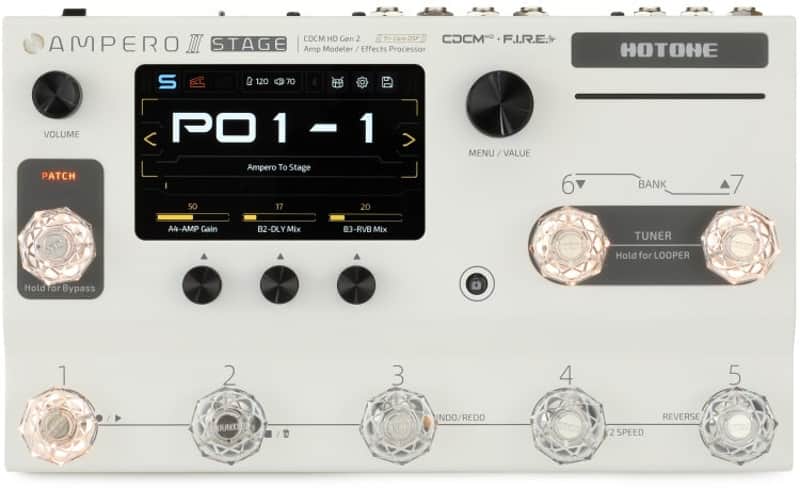 Hotone Ampero II Stage Amp Modeler and Effects Processor Pedal (AmperoIIStgd1) image 1